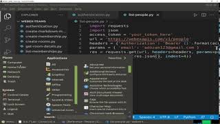 8.6.7 Lab - Construct a Python Script to Manage Webex Teams Profile