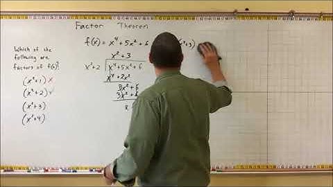 The Factor Theorem - Polynomial Long Division - Mr. Ryan