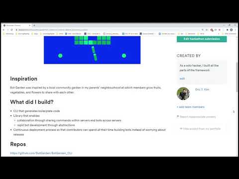 BCS Hackathon 2021 - Bot Garden