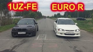 BMW против HONDA EURO R. А TOYOTA MARK II СЛИЛИСЬ. ДРАГ-ШОК!! Хондоводы жгут!!!