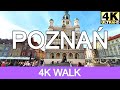 Poznań 4K - Poland, walking in Poznań