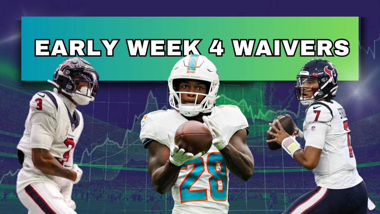 EARLY Fantasy Week 4 Waiver Wire Pickups: De'Von Achane, Tank Dell, CJ Stroud, Jayden Reed & MORE