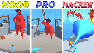 NOOB vs PRO vs HACKER in RubberMan