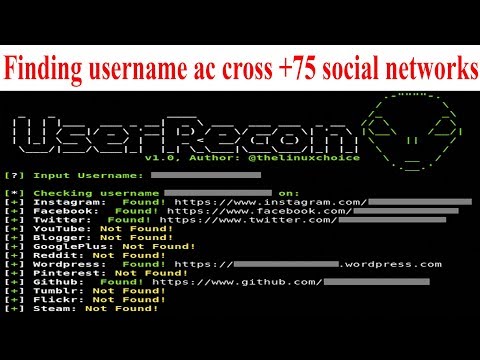 Kali linux - user recon || TN Dark Army's