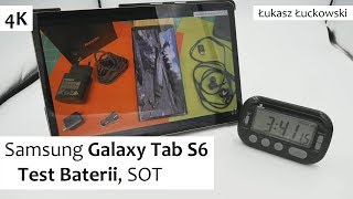 Samsung Galaxy Tab S6 7040 mAh Test Baterii SOT
