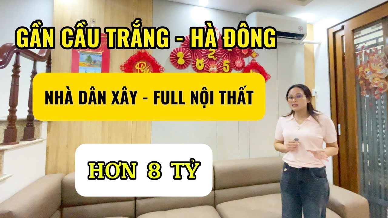 Bán nhà Thanh Bình,Mỗ Lao gần Cầu Trắng, nhà dân xây full nội thất,cách Cầu Trắng 300m, giá hơn 8 tỷ
