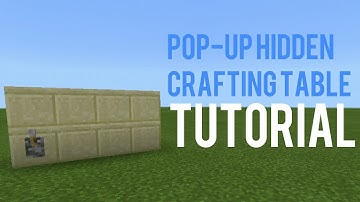 Minecraft redstone tutorial-pop-up crafting table(BEDROCK VERSION)