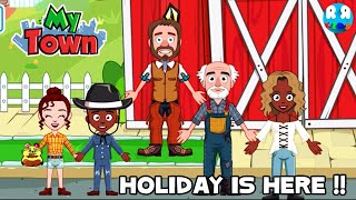 My Town Home Family Doll House - Uncle John Family Visit Grandfather In Farm