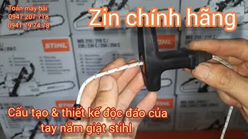 review cấu tạo & kế độc đáo của tay nắm giật stihl 0947207718 0941797478 toản máy bãi