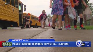 Parent moving her children to virtual learning