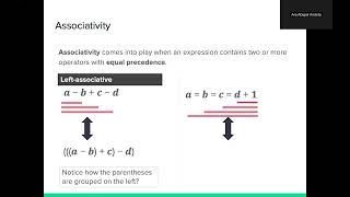 1 - Review (Operator Precedence, Associativity, Operand Evaluation, Side Effects)
