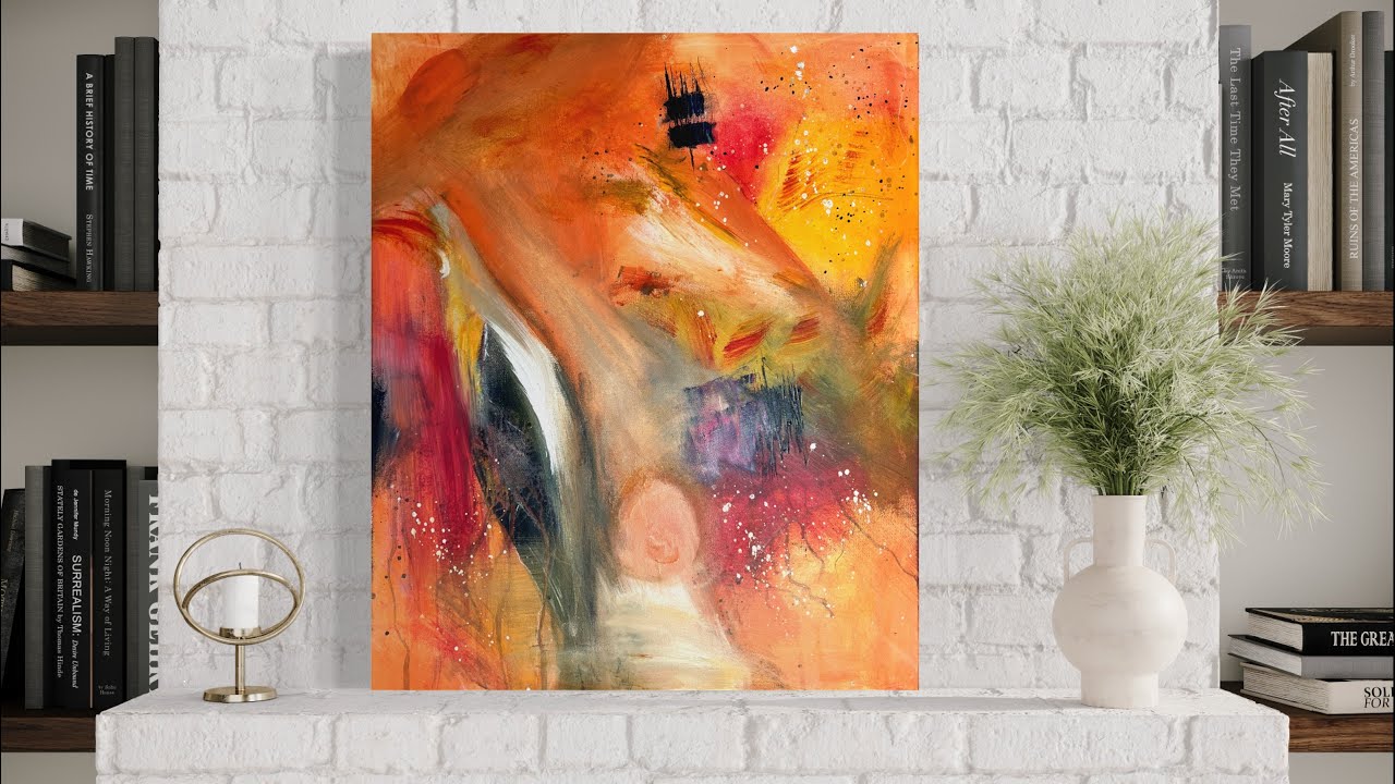 SUNSTONE // A Sacral Chakra Healing Abstract Acrylic Painting / Intuition and Visionary Art