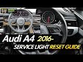 AUDI A4 Service Oil Interval Reset 2016 2017 2018 2019