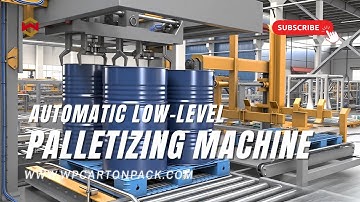 WIN-WIN PACK Automatic Low-Level Palletizer for 200L Steel Drums | Pallet Loading Process