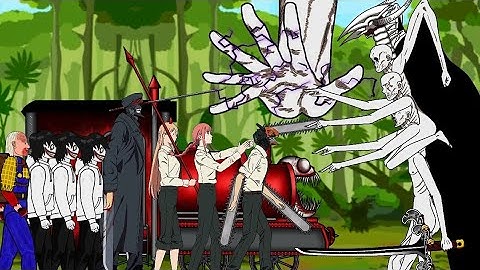 Chainsaw Man, Makima, Power, Katana Man VS Darkness Devil VS Jeff The Killer - Drawing Cartoon 2.