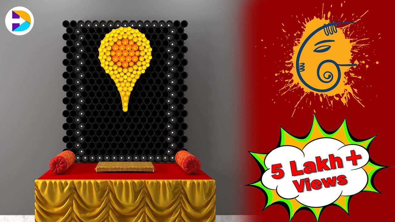 Ganpati Decoration idea. ganpatidecoration ganpatidecorationidea