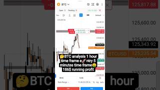 # live btc trade running profit 186$ i hold #live analysis btc#live trading
