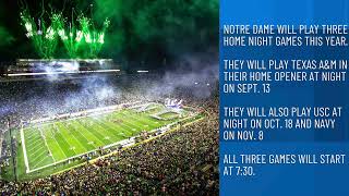 Athlete Statistics Notre Dame football announces start times for 2025 home games