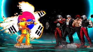 [KOF Mugen] Korean Golden (Kim) vs Rugal Bernstein Team