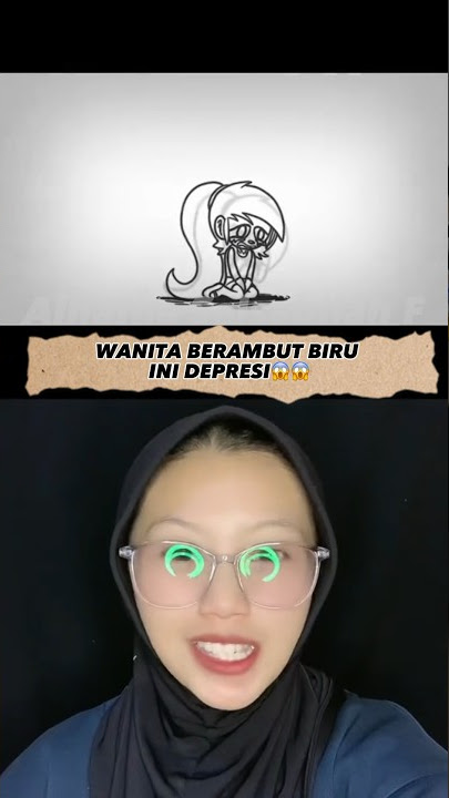 CEWE BERAMBUT BIRU DEPRESI DI TENGAH KERAMAIAN😱😱😱#shorts #filmpendek #animatedcartoon