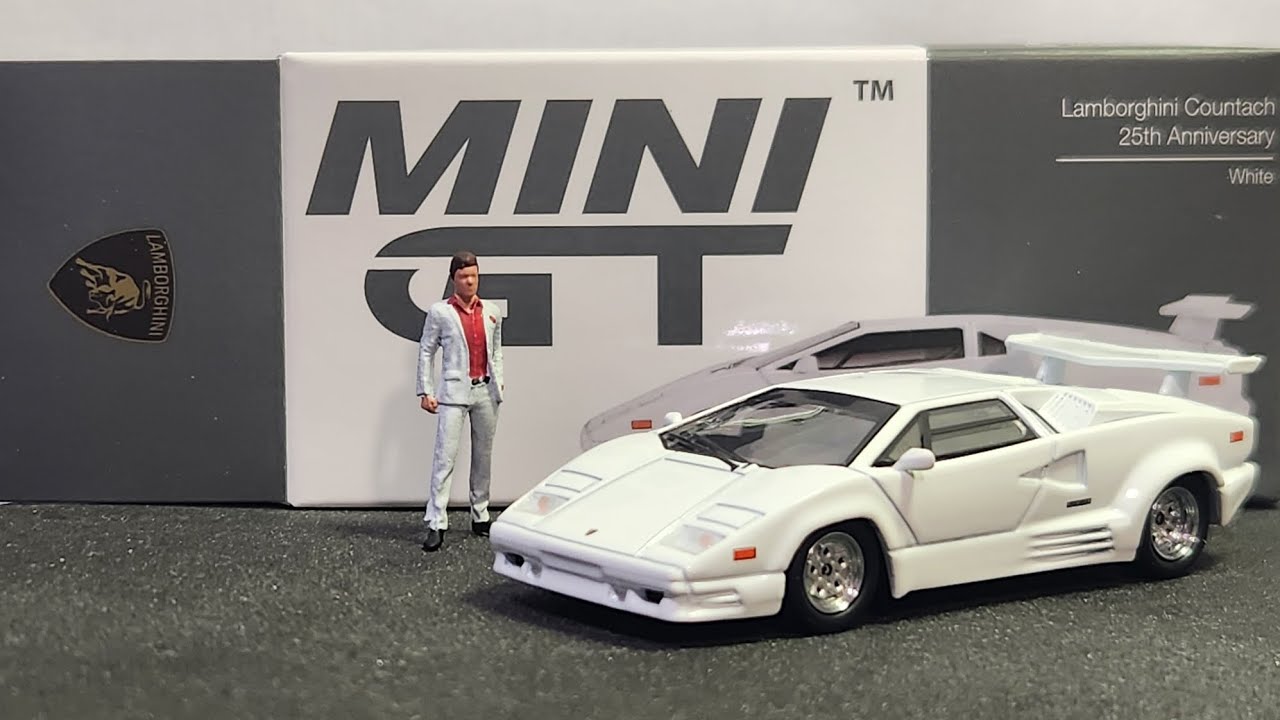 MINI GT 1/64 Lamborghini Countach 25th Anniversary White MGT01134