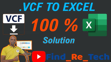 how to open .vcf file in excel. #VCF #excel #solution #findretech