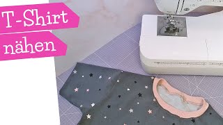 Das erste T-Shirt nähen mit der Nähmaschine | Nähanleitung für Anfänger | Nähen lernen mit mommymade