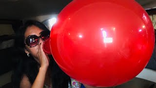 Blowing My Giant Red Balloon Inside The Boat