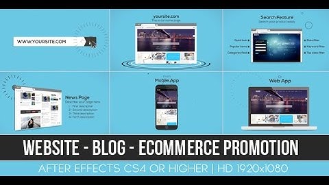After effects template "Website - Blog - E-commerce Promotion" videohive