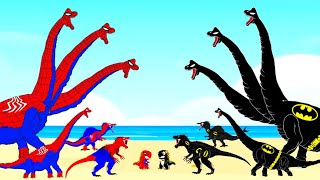 Evolution Of SPIDER DINOSAURS vs Evolution of BATMAN DINOSAURS : Who Is The King Of Monsters?