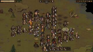 Battle Brothers: Battle against a Barbarian army(69 units)