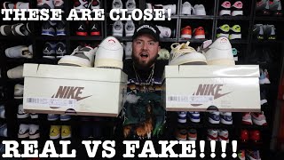 REAL VS FAKE COMPARISON OF THE AIR JORDAN 1 TRAVIS SCOTT “REVERSE MOCHA” THESE ARE SCARY GOOD!