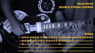 Play along guitar tutorial for Dig Up Her Bones. This video is inte...