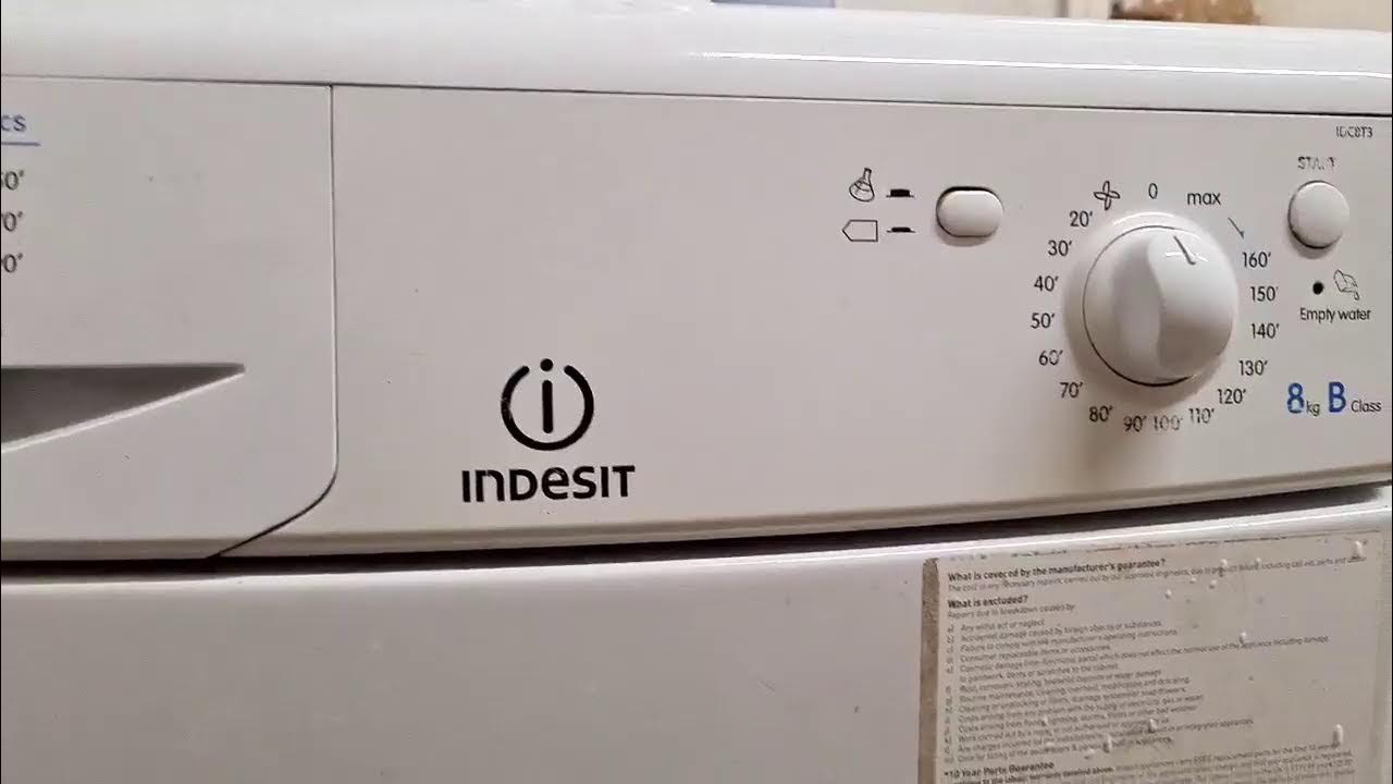 Indesit IDC8T3 8KG Condenser Tumble Dryer Cooldown. YouTube