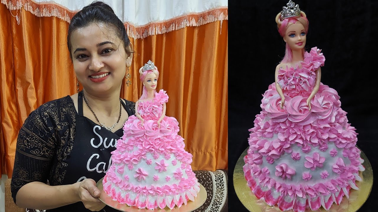 Live Class 1&1/2 kg Doll Cake Making | Doll Cake Decoration | Birthday Special Doll Cake For Girls