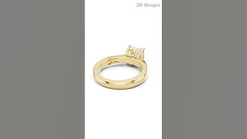 Jewellery CAD Design Rendering Ring - 030|Yellow Gold | 360° Realistic View #3dgrapix #3DRendering
