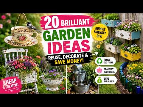 20 Brilliant Garden Ideas That Turn Everyday Junk Into Stunning Backyard Features on a Budget
