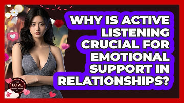 Why Is Active Listening Crucial For Emotional Support In Relationships? - The Love Workshop