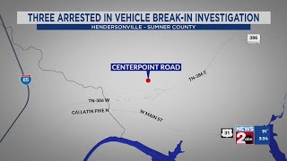 3 arrested, 1 wanted after allegedly breaking into ‘numerous’ vehicles in Hendersonville