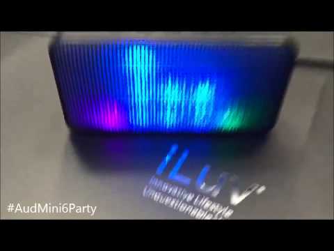 iLuv Aud Mini 6 Party- LED Color Lights Portable Bluetooth Speaker