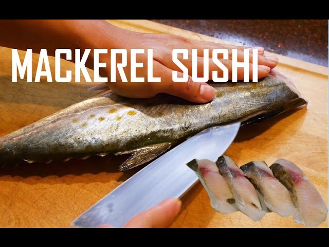 How to Fillet Mackerel and Make Sushi & Sashimi | (鲭鱼寿司) ( まさば寿司) | Native Sushi
