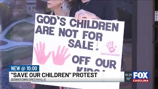 'Save our children' protest held in downtown Greenville