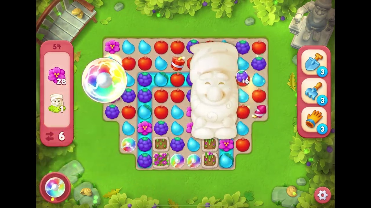 Gardenscapes Level 54 Hard NO BOOSTERS