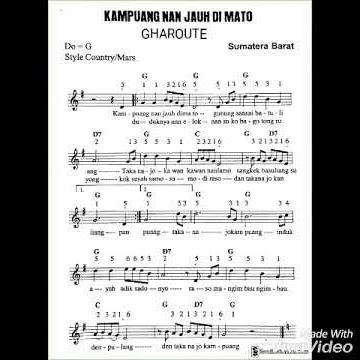 Kampuang Nan Jauh Di Mato - Sumatera Barat, Lagu Daerah Indonesia