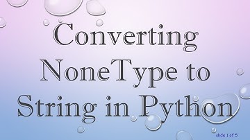 Converting NoneType to String in Python