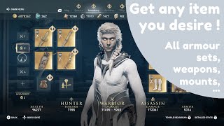 Assassin's Creed Odyssey - How to cheat any item in the game, best gear and weapons