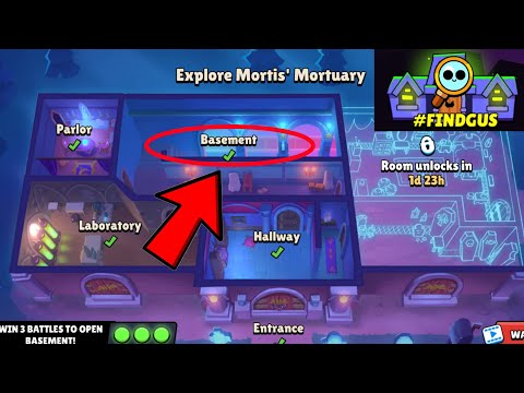How to Slove FIND GUS Room 5 Basement - Brawl Stars 