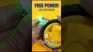 😱​How to Get FREE POWER Anywhere! (No Battery)🔋🚫 #diy #experiment #dcmotor #freeenergy #howto