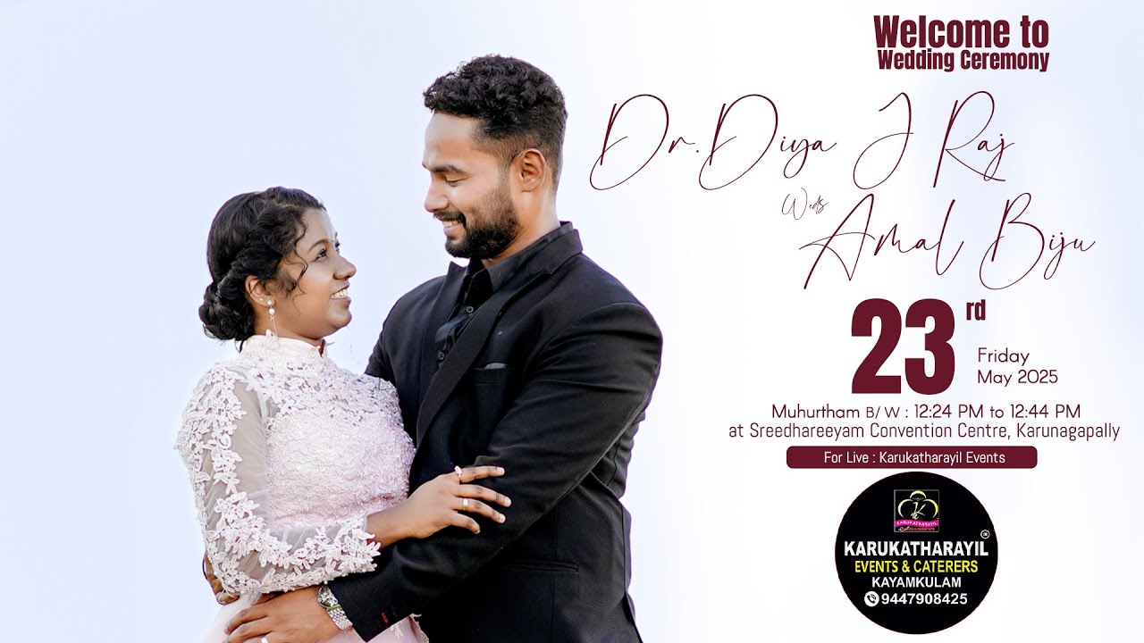 Wedding Live | Dr.Diya J Raj & Amal Biju - YouTube