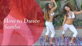 Brazilian Samba: How to Dance Samba Basics(In this video, you'll learn the basic samba step & how dancing samba transformed my insecurities expressing myself through dance! My friend & teacher Gisella ..., 2014-08-28T18:34:26.000Z)